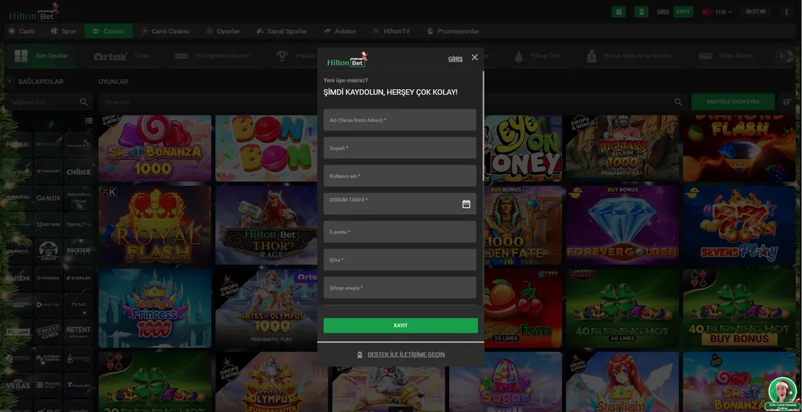 Hesap oluşturma ve giriş işlemleri